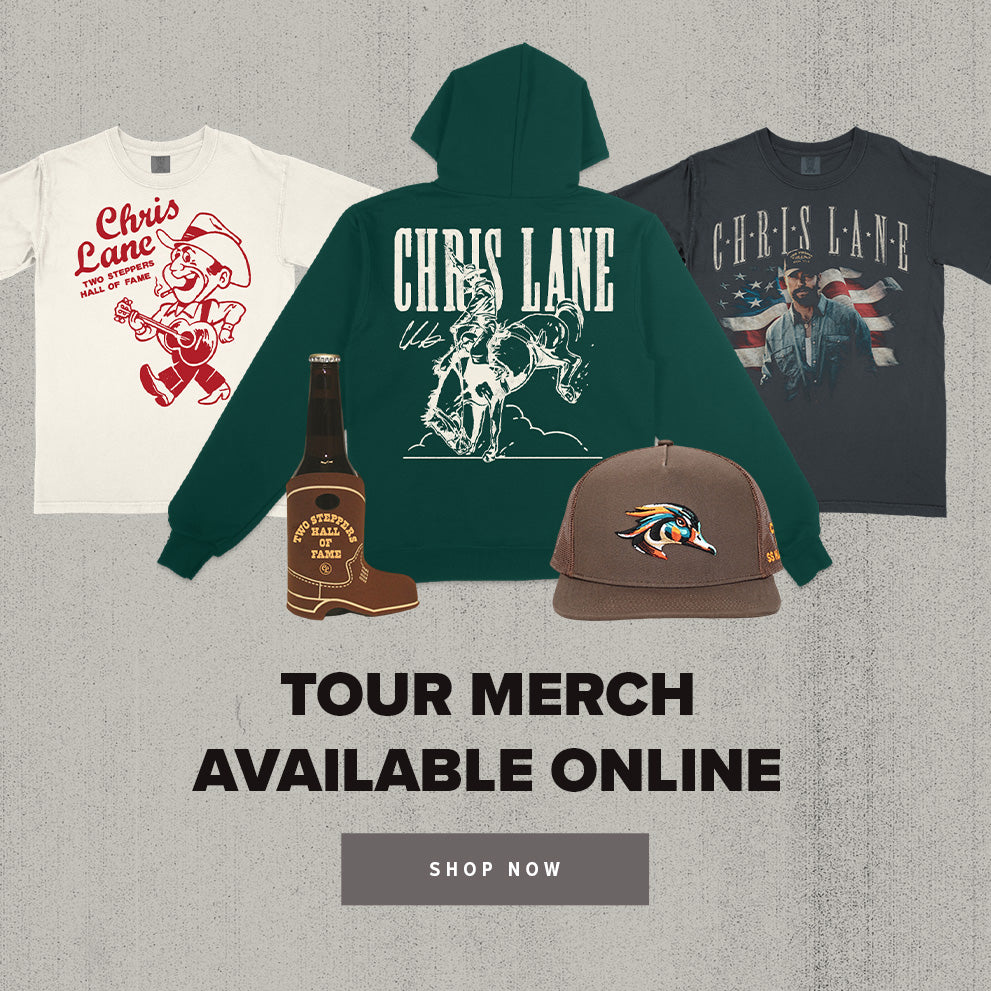 Tour merchandise available online. Shop now.